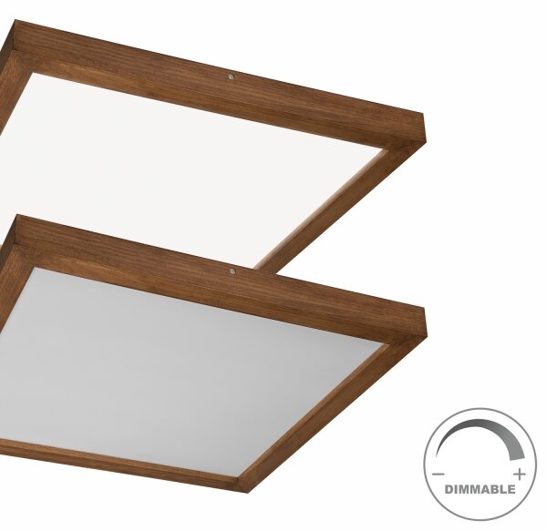 Brilagi-LED Φωτιστικό dimming WOODY FRAME LED/50W/230V δρυς 60x60 cm IP44 + RC