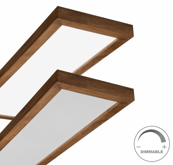 Brilagi-LED Φωτιστικό dimming WOODY FRAME LED/50W/230V δρυς 120x30 cm IP44 +RC