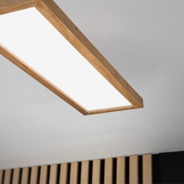 Brilagi-LED Φωτιστικό dimming WOODY FRAME LED/50W/230V δρυς 120x30 cm IP44 +RC