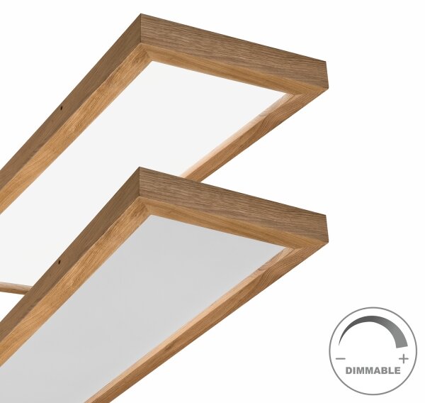 Brilagi-LED Φωτιστικό dimming WOODY FRAME LED/50W/230V δρυς 120x30 cm IP44 +RC