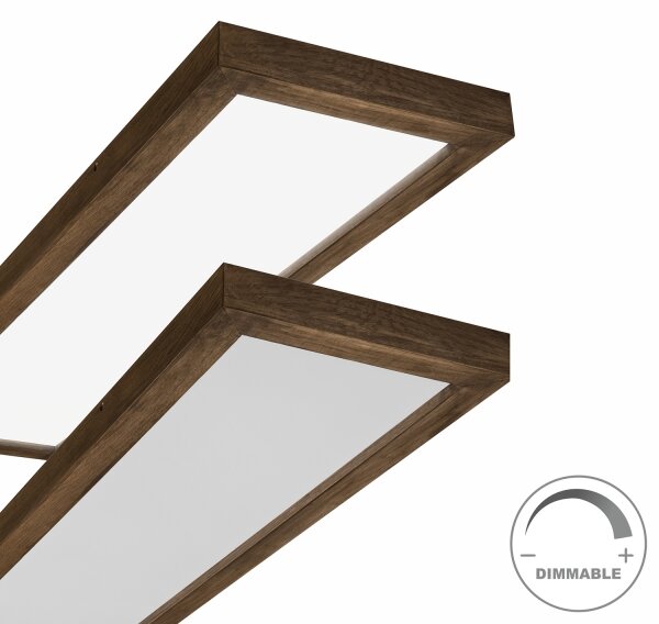 Brilagi-LED Φωτιστικό dimming WOODY FRAME LED/50W/230V δρυς 120x30 cm IP44 +RC