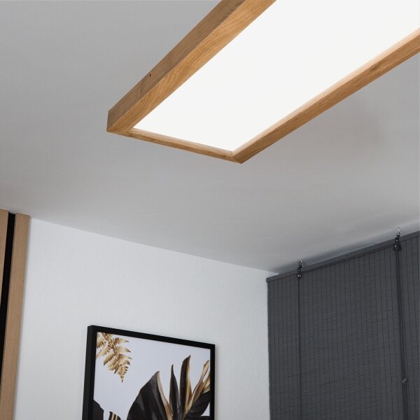 Brilagi-LED Φωτιστικό dimming WOODY FRAME LED/50W/230V δρυς 120x30 cm IP44 +RC