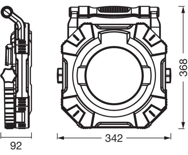 Ledvance - LED Dimmable φωτιστικό εργασίας με 2 πρίζες LED/100W/230V IP54