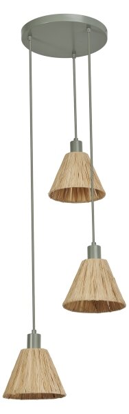 Ledvance - Κρεμαστό φωτιστικό οροφής DECOR RAFFIA 3xE27/15W/230V ίνες raffia