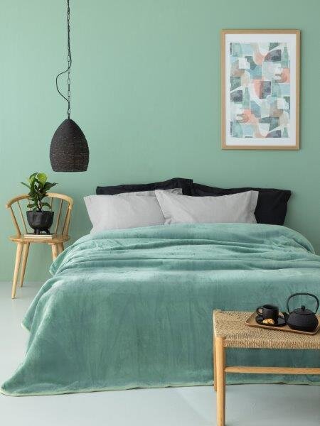 Κουβέρτα Υπέρδιπλη 220x240εκ. Dream Velour/3 Green Palamaiki