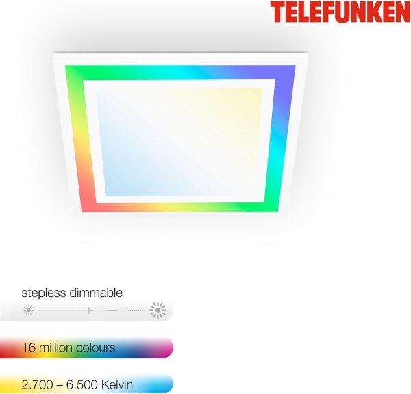 Telefunken 318806TF - LED RGB dimmable φωτιστικό οροφής LED/24W/230V + RC