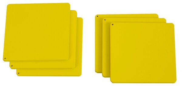 Σουβέρ Σετ 6τμχ Ανοξείδωτα Matt Yellow Pam & Co 10x10x0,3εκ. 10-10-603