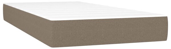 VidaXL Κρεβάτι Boxspring με Στρώμα & LED Taupe 200x200 εκ. Υφασμάτινο