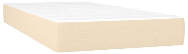 VidaXL Κρεβάτι Boxspring με Στρώμα Κρεμ 200x200 εκ. Υφασμάτινο