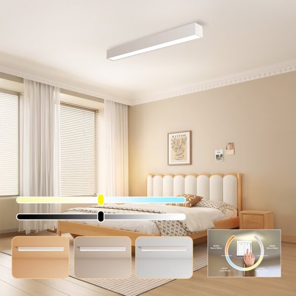 Immax NEO 07258L - LED Φωτιστικό dimming LUNGO 29W/230V Wi-Fi Tuya λευκό + RC