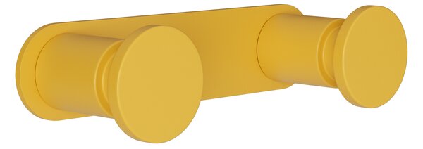 Κρεμάστρα Τοίχου 2 Θέσεων Ανοξείδωτη Matt Yellow Pam & Co 12x3,5x2,5εκ. 70-603