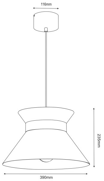 Κρεμαστό φωτιστικό οροφής NORGE 1xE27/15W/230V λευκό/χρυσό