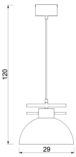 Κρεμαστό φωτιστικό οροφής ESTATE 1xE27/15W/230V μαύρο