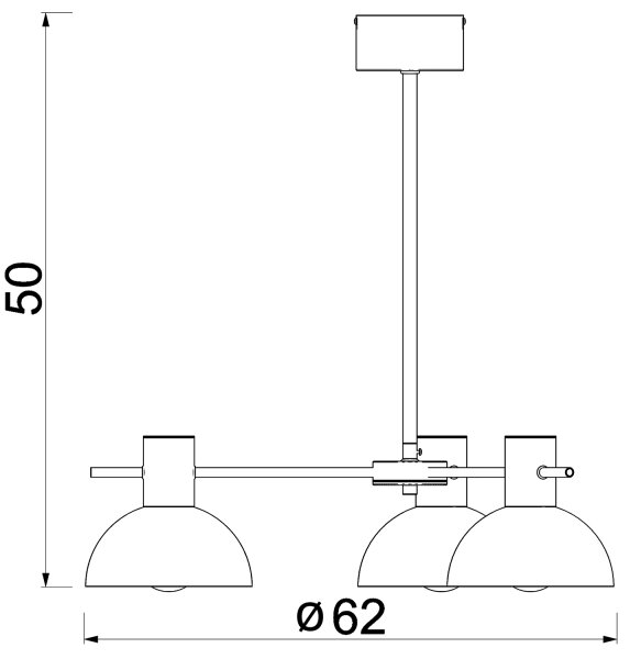 Κρεμαστό φωτιστικό ESTATE MINI 3xE27/15W/230V μπλε