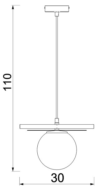 Κρεμαστό φωτιστικό οροφής ORBITAL 1xE27/15W/230V λευκό/καφέ/μαύρο