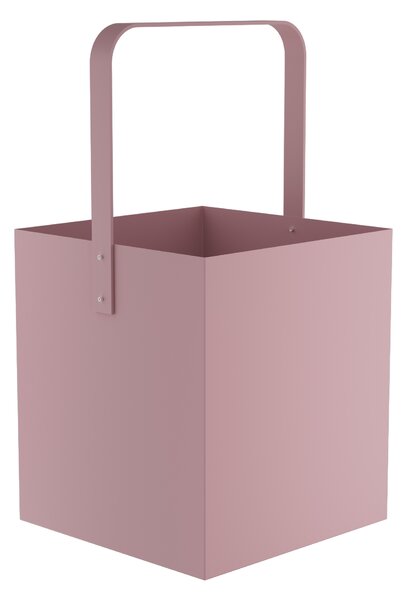 Ξυλιέρα Ανοξείδωτη Matt Pink Pam & Co 40x40x75εκ. 4045-303