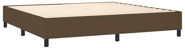 VidaXL Κρεβάτι Boxspring με Στρώμα Σκούρο Καφέ 200x200 εκ. Υφασμάτινο