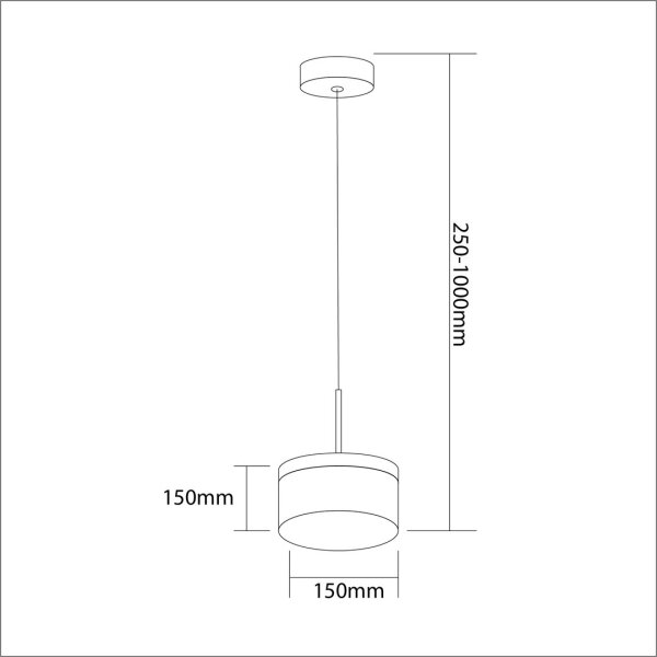 Κρεμαστό φωτιστικό οροφής LED ELEGANCE LED/9W/230V διάμετρος 15 cm χρυσό