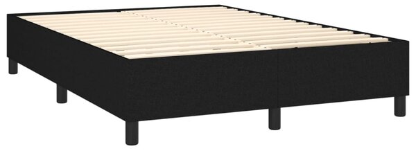 VidaXL Κρεβάτι Boxspring με Στρώμα Μαύρο 140x190 εκ. Υφασμάτινο