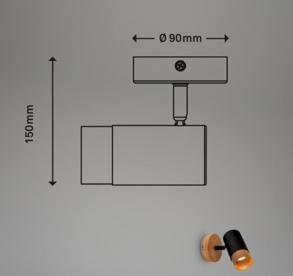 Briloner 2144015 - Προβολέας τοίχου SPOT 1xGU10/9W/230V