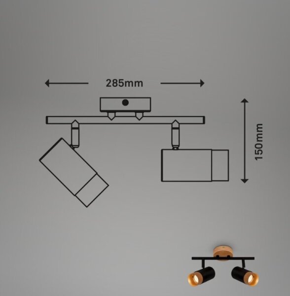 Briloner 2144025 - Φωτιστικό σποτ SPOT 2xGU10/9W/230V