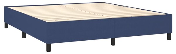 VidaXL Κρεβάτι Boxspring με Στρώμα Μπλε 160x200 εκ. Υφασμάτινο