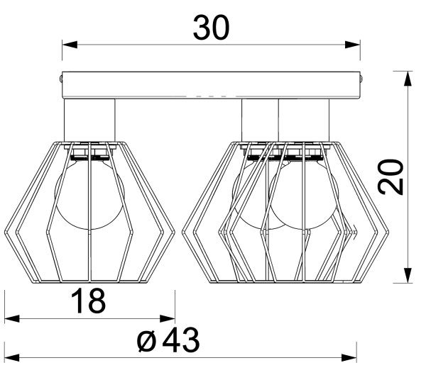 Φωτιστικό σποτ LETI 3xE27/15W/230V μαύρο