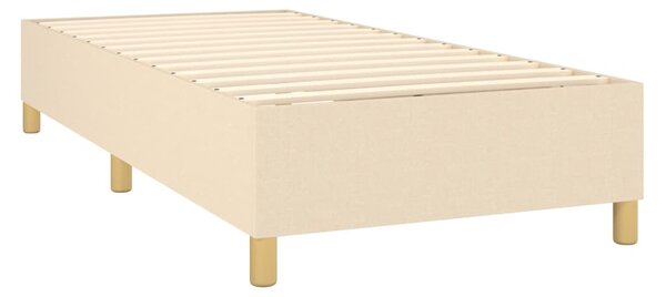 VidaXL Κρεβάτι Boxspring με Στρώμα Κρεμ 80 x 200 εκ. Υφασμάτινο