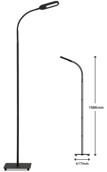 Briloner 1297-015 - LED Dimming εύκαμπτη επιδαπέδια λάμπα LED/6,6W/230V