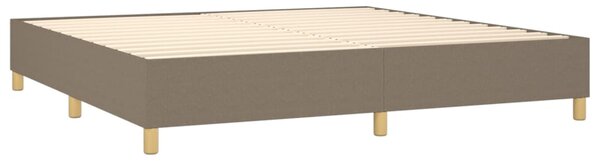 VidaXL Κρεβάτι Boxspring με Στρώμα Taupe 200x200 εκ. Υφασμάτινο