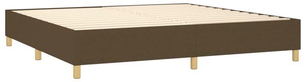 VidaXL Κρεβάτι Boxspring με Στρώμα Σκούρο Καφέ 200x200 εκ. Υφασμάτινο