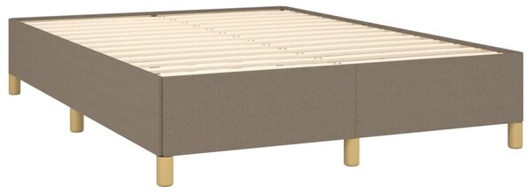 VidaXL Κρεβάτι Boxspring με Στρώμα Taupe 140x200 εκ. Υφασμάτινο