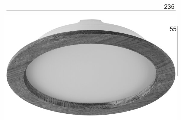 Χωνευτό Φωτιστικό LED WOODY SPOT LED/23,5W/230V 4000K κεράσι ø 23,5 cm