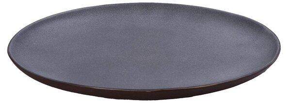 Πιατέλα Οβάλ Stoneware Grey Etna ESPIEL 36x27x3εκ. FRL109K1