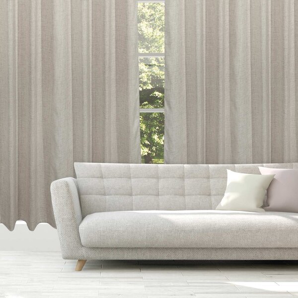 Κουρτίνα Μέτριας Σκίασης Με Τρουκς Polyester 140x270εκ. Curtain Line 2234 Μπεζ Das Home