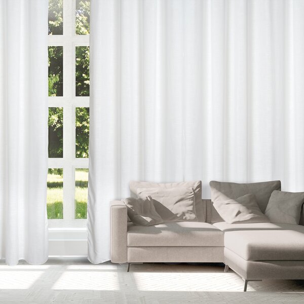 Κουρτίνα Μέτριας Σκίασης Με Τρουκς Polyester 140x270εκ. Curtain Line 2249 Εκρού Das Home