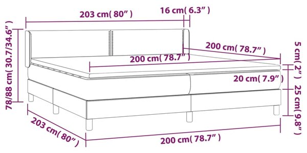 VidaXL Κρεβάτι Boxspring με Στρώμα Πράσινο 200x200 εκ. Υφασμάτινο