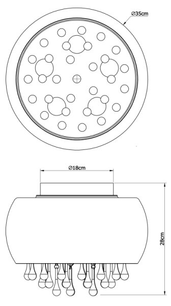 Globo 15837D - Φως οροφής KALLA 5xE14/25W/230V