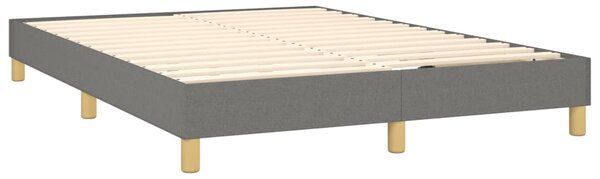 VidaXL Κρεβάτι Boxspring με Στρώμα & LED Σκ.Γκρι 140x200 εκ Υφασμάτινο