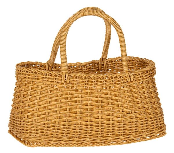 Καλάθι Rattan-Πλαστικό Κρεμ iliadis 30x15,5x15/35εκ. 85955