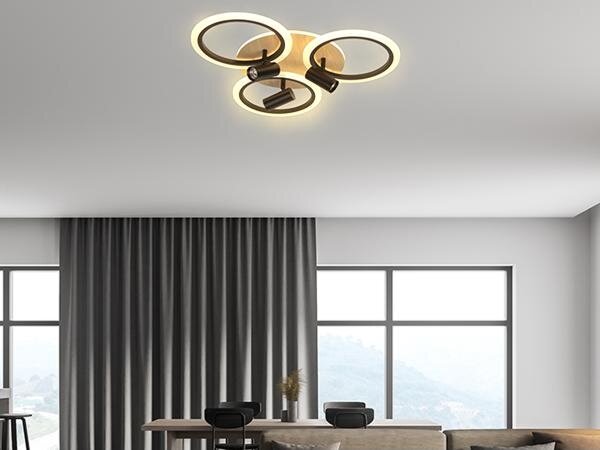 LED Dimmable φωτιστικό οροφής LED/70W/230V 3000-6500K μαύρο/καφέ + RC