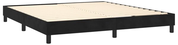 VidaXL Κρεβάτι Boxspring με Στρώμα Μαύρο 180x200 εκ. Βελούδινο