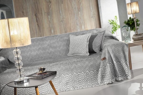 Ριχτάρι Πολυθρόνας Polycotton Chenille Marvin Grey 180x150εκ. Guy Laroche