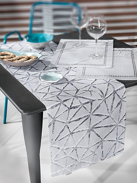 Σουπλά 2 Όψεων Polyester 3004 Silver Laser Cut 45x33εκ. Saint Clair