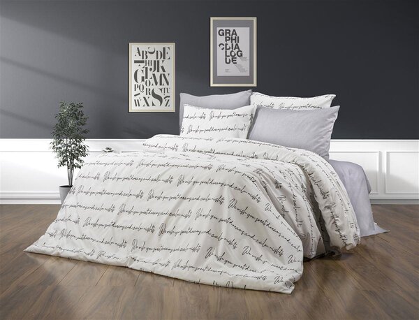 Παπλωματοθήκη Polycotton Μονή 160x240εκ. Αρίσβη 471 White DimCol