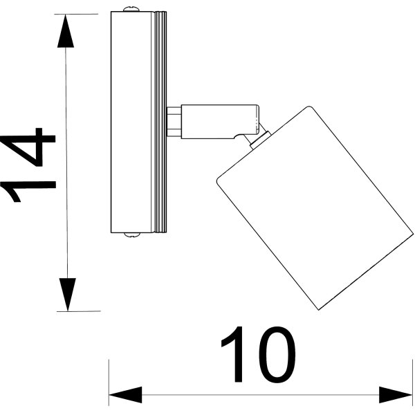 Σποτ τοίχου TULON 1xGU10/8W/230V μαύρο/δρυς