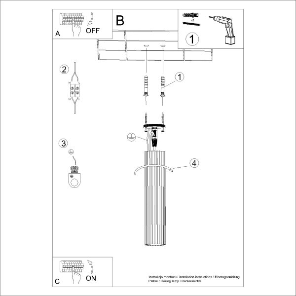 Sollux SL.1628 - Φωτιστικό σποτ KARBON 1xGU10/10W/230V 40 cm κόκκινο