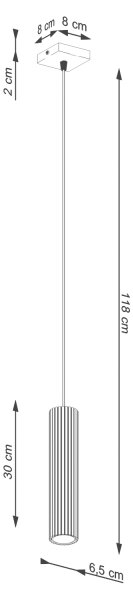 Sollux SL.1554 - Κρεμαστό φωτιστικό οροφής KARBON 1xGU10/10W/230V χρυσό