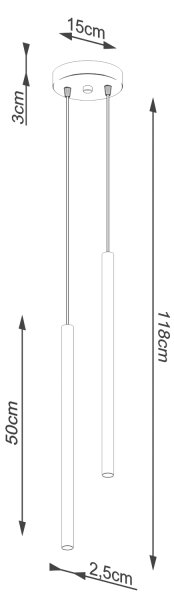 Sollux SL.1519 - Κρεμαστό φωτιστικό οροφής PASTELO 2xG9/8W/230V πράσινο