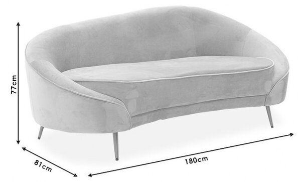 3θέσιος καναπές Amora Μπεζ 180x81x77 cm
